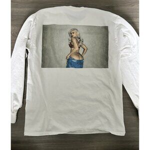 Kylie Cosmetics long sleeve white shirt with Kylie photo unisex adults size m